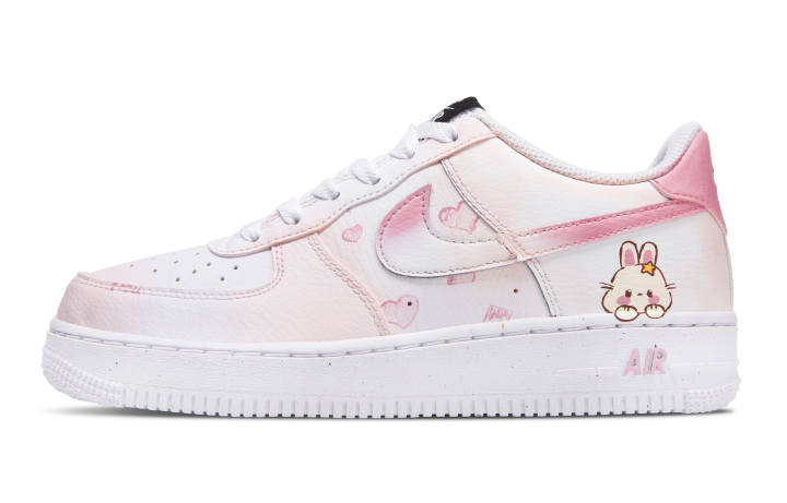 Nike Nike Air Force 1 Next Nature Leather Cushioning Height Increasing Low top Kids' Skateboarding Shoes Pink Teenagers
