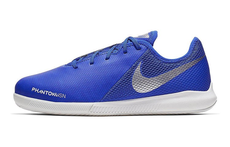 Nike Nike JR Phantom VSN Academy Slip Resistant Cushioning Abrasion Resistant Low top Kids' Soccer Shoes Blue White Kids'
