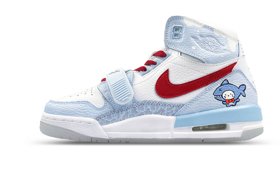 Jordan Jordan Legacy 312 Slip Resistant Mid top Children's Basketball Shoes Carolina Blue Teenagers