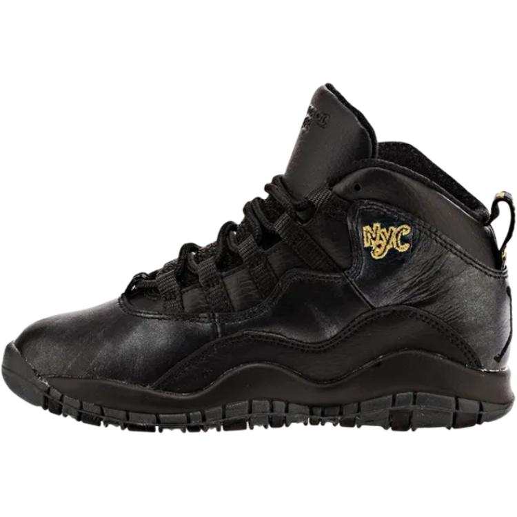 Jordan Jordan Air Jordan 10 High top Children's Basketball Shoes Black Children Aged 3 7 Years Old