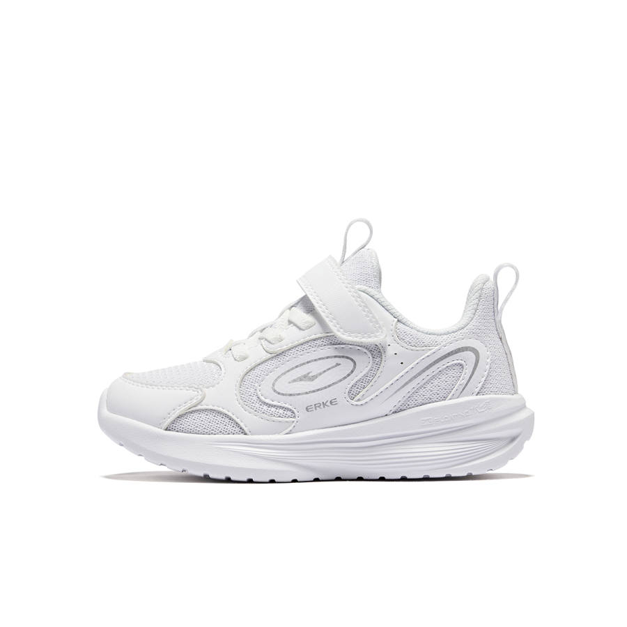 ERKE KIDS Cloud Chase Synthetic Leather, Textile Slip Resistant Cushioning Abrasion Resistant Low top
