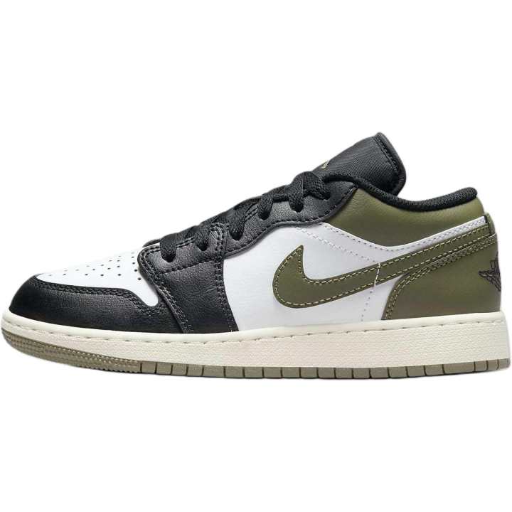 Jordan Jordan Air Jordan 1 Low top Basketball Shoes Black Green Unisex