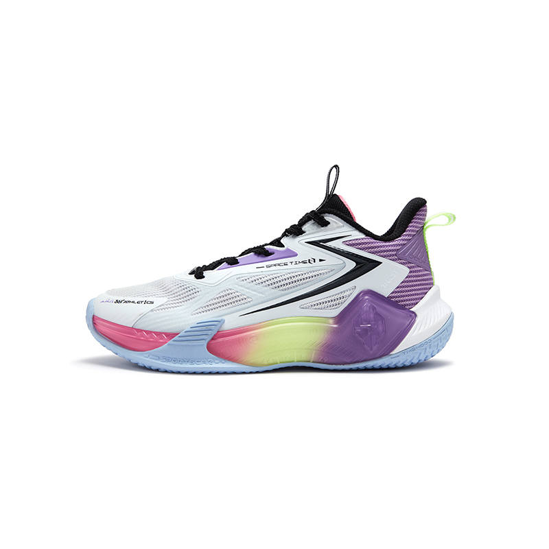 361°KIDS DVD Low top Basketball Shoes White Purple Black Unisex