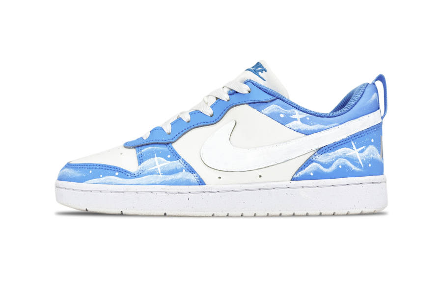 Nike Nike Court Borough Court Low top Kids' Skateboarding Shoes Mint Mambo Blue Teenagers
