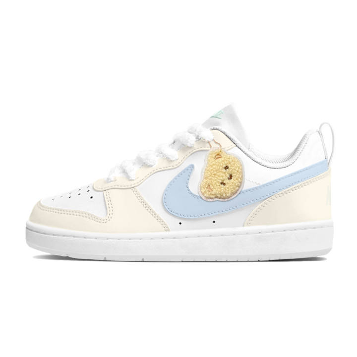 Nike Nike Court Borough Bear Cake Skateboard Shoes Custard Blue Unisex
