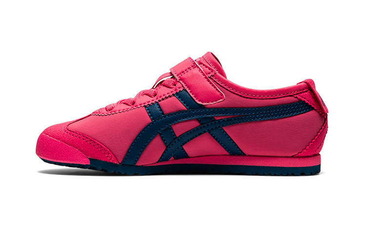 Onitsuka Tiger MEXICO 66 PS Slip Resistant Abrasion Resistant Low top Kids Lifestyle Shoes Plum Red
