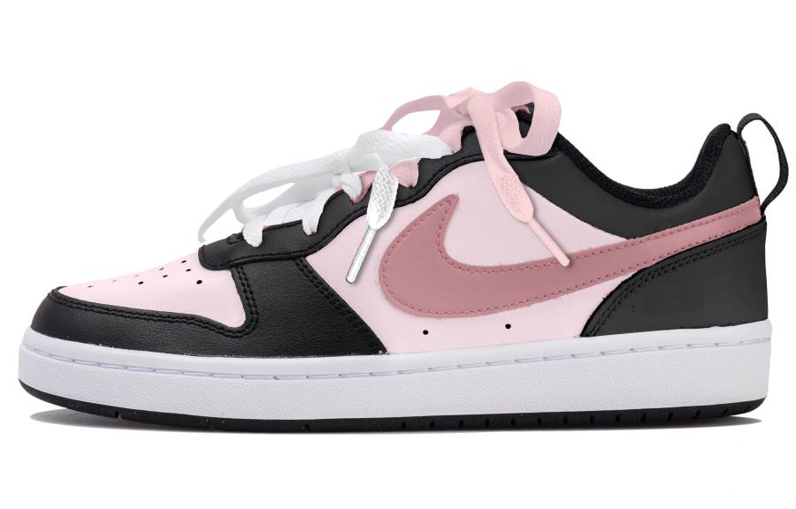 Nike Nike Court Borough Abrasion Resistant Abrasion Resistant Low top Kids' Skateboarding Shoes Black Pink Teenagers