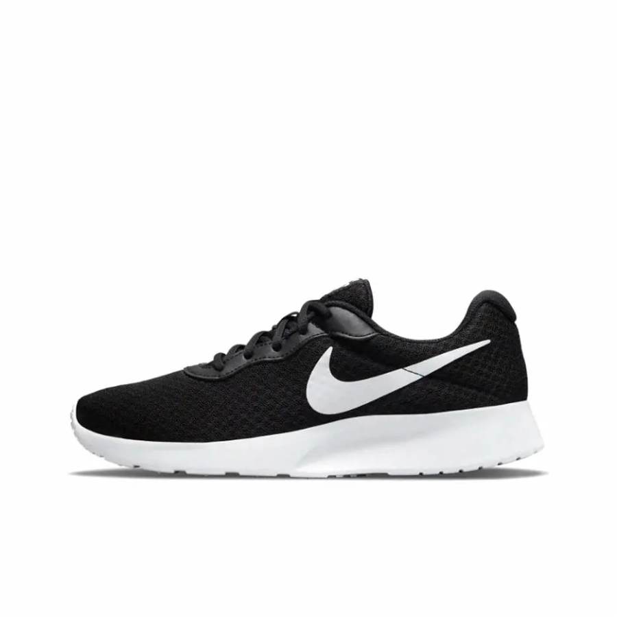 Nike Nike Tanjun Textile, Synthetic Leather Low top Running Shoes Women's Black White
