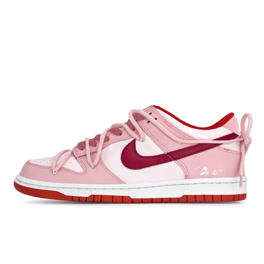 Nike Nike Dunk Barbie Pink Slip Resistant Abrasion Resistant Low top Kids' Skateboarding Shoes Pink