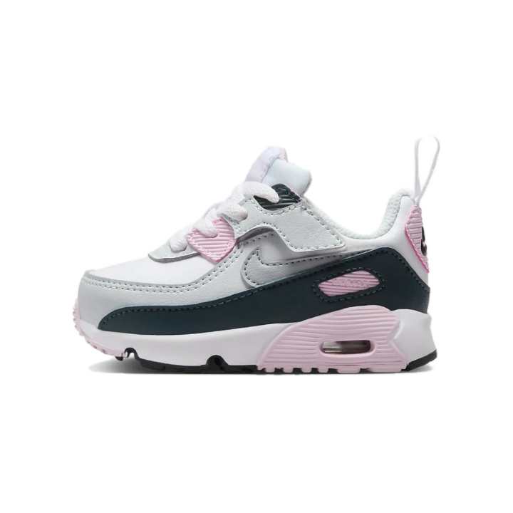 Nike Nike Air Max 90 Comfortable And Lightweight Low top Toddler Shoes White Pink Gray Infant And Toddler