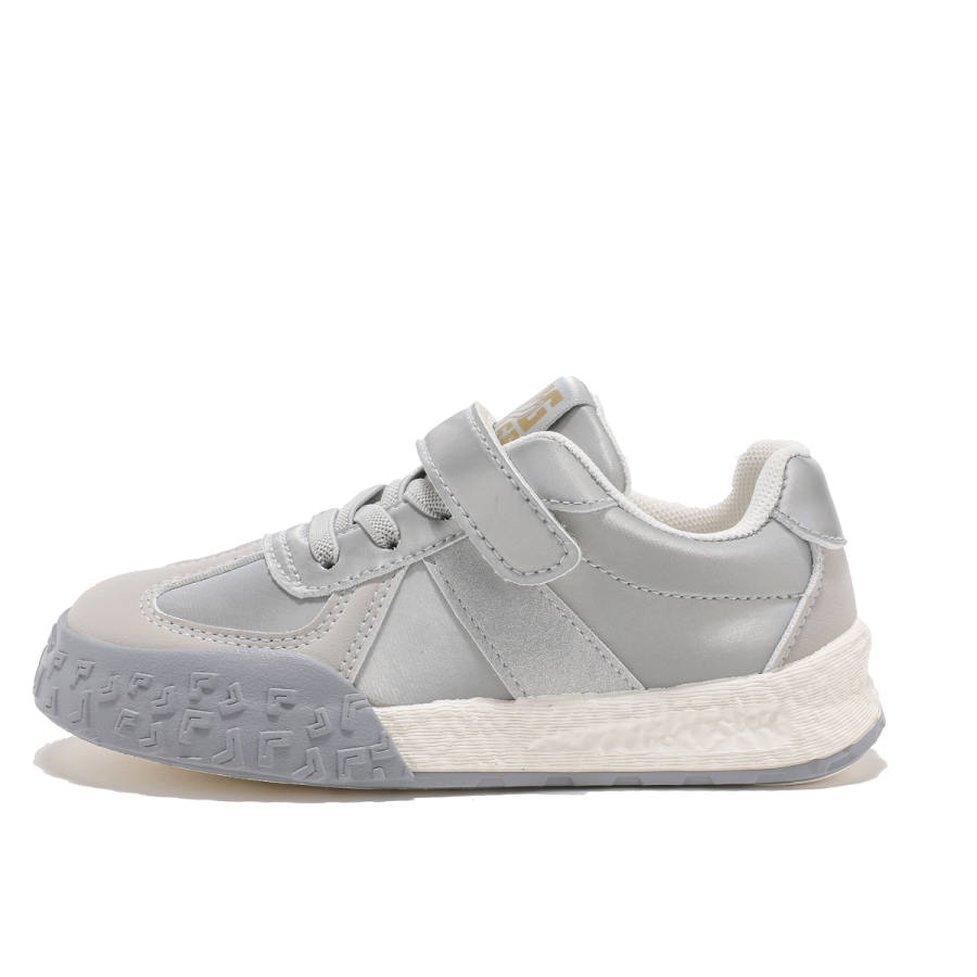 BIG WASP Abrasion Resistant Rebound Breathable Low top Kids' Skateboarding Shoes Silver Kids'
