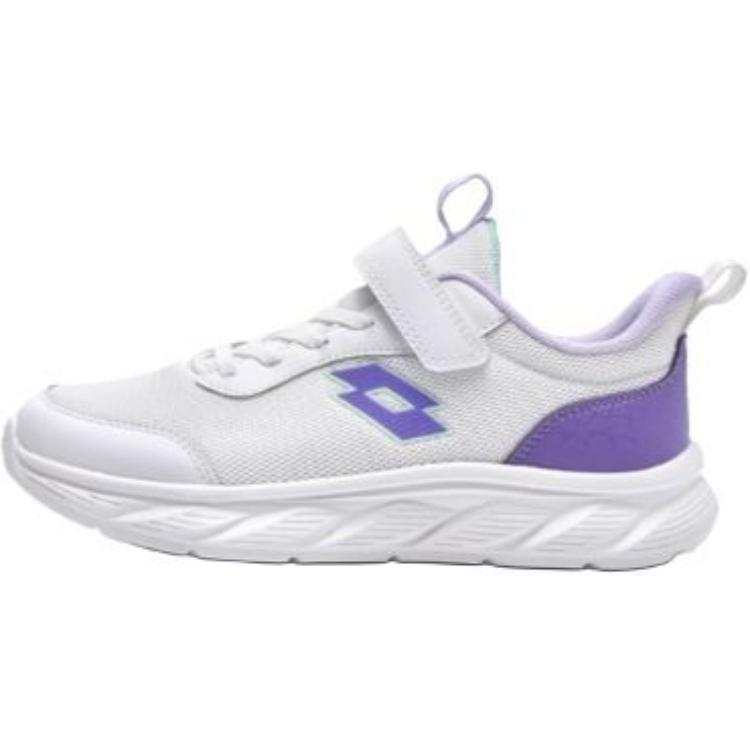 LOTTO Slip Resistant Cushioning Low top Kids' Running Shoes Ivory White/Wisteria Purple Kids'