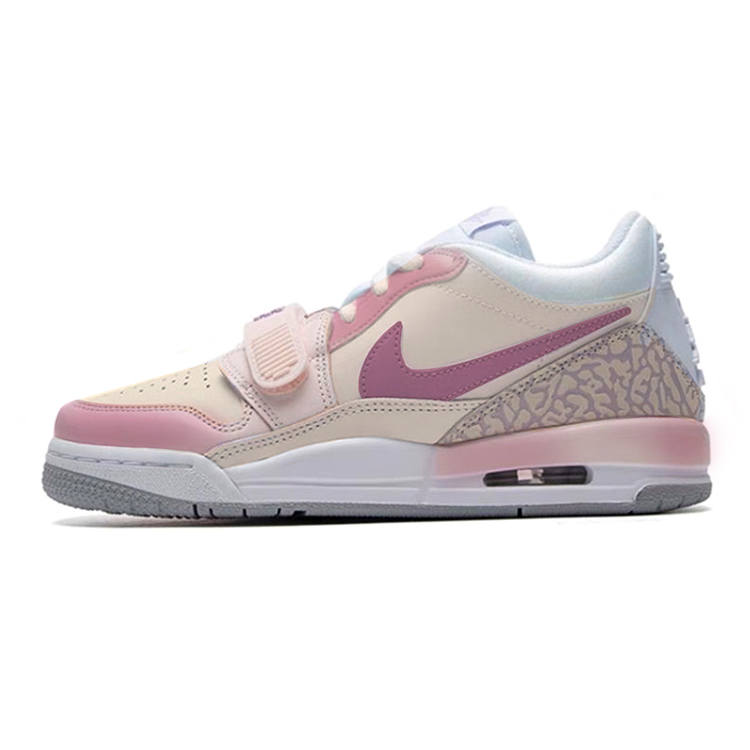 Jordan Jordan Legacy 312 Abrasion Resistant Low top Children's Basketball Shoes Pink Purple Teenagers