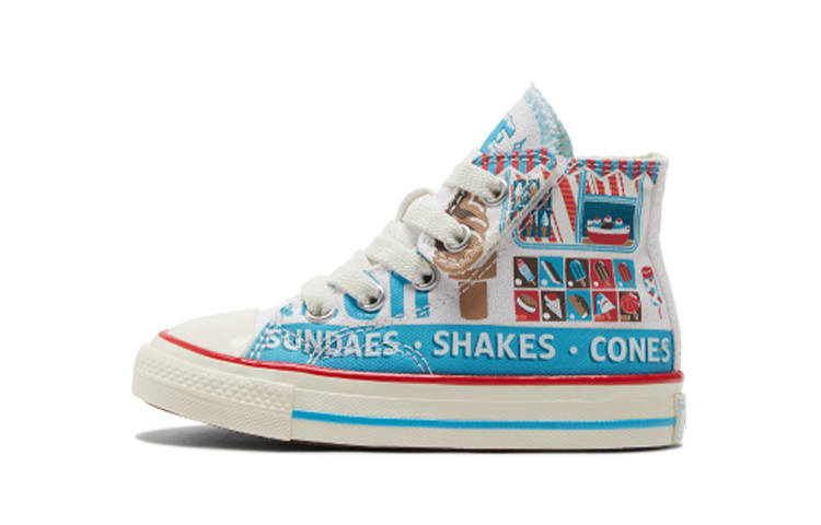 Converse 1970s High top Toddler Shoes White Blue Red Infant And Toddler