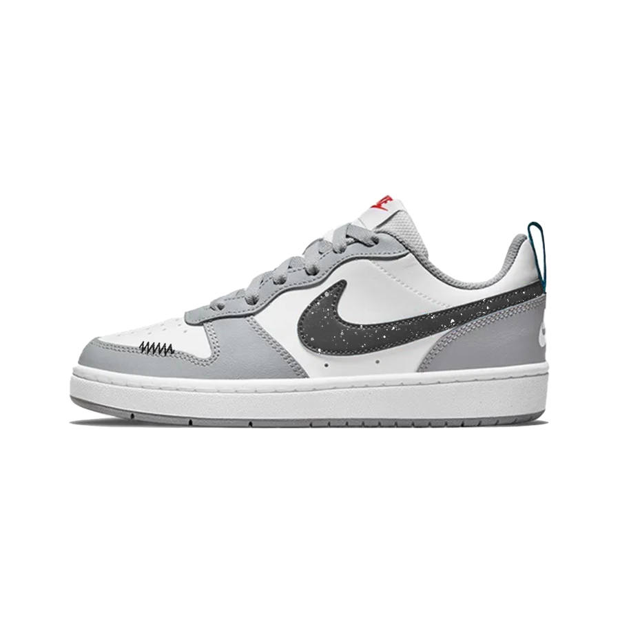Nike Nike Court Borough Slip Resistant Abrasion Resistant Low top Kids' Skateboarding Shoes Gray Teenagers