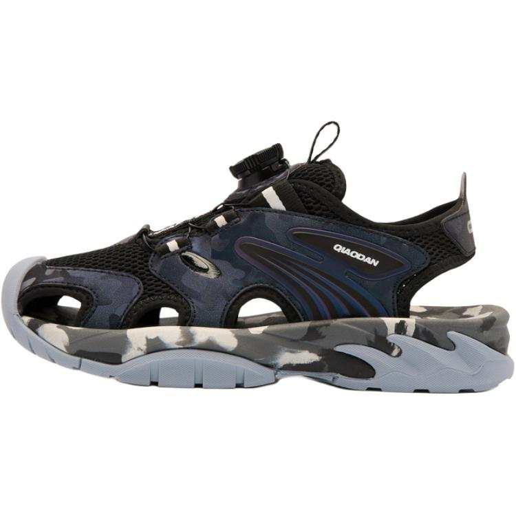 QIAODAN Low top Sandal Black/Jordan White Teenagers