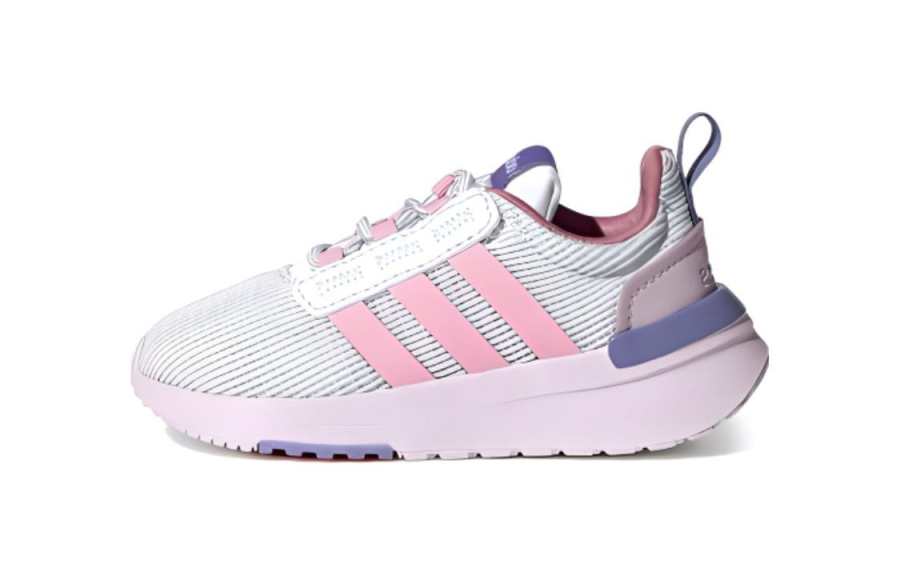 Adidas Neo Racer TR21 Comfortable Slip Resistant Abrasion Resistant Low top Toddler Shoes Pink Baby