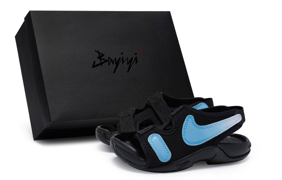 Nike Nike Sunray Adjust 6 Slip Resistant Slip Resistant Children's Sandals Black Sky Blue Pre school