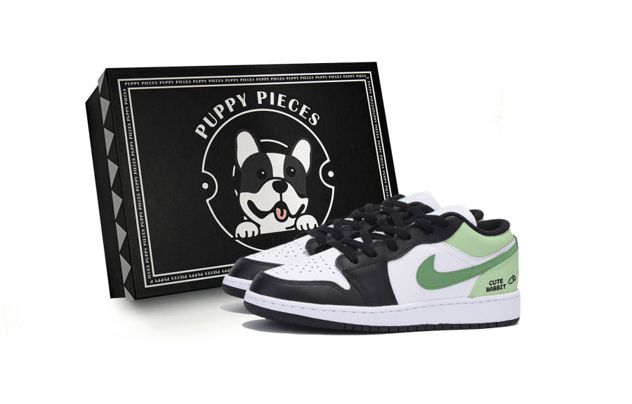 Jordan Jordan Air Jordan 1 Low Leather Low top Children's Basketball Shoes White Green Teenagers
