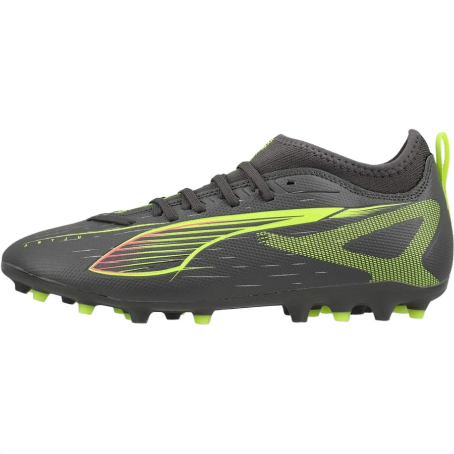 PUMA ULTRA 5 Abrasion Resistant Mid top Kids' Soccer Shoes Gray Green Kids'