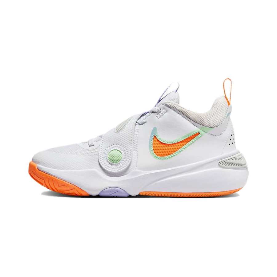 Nike Nike Team Hustle D 11 PS Low top Children's Basketball Shoes Orange White Children Aged 3 7 Years Old