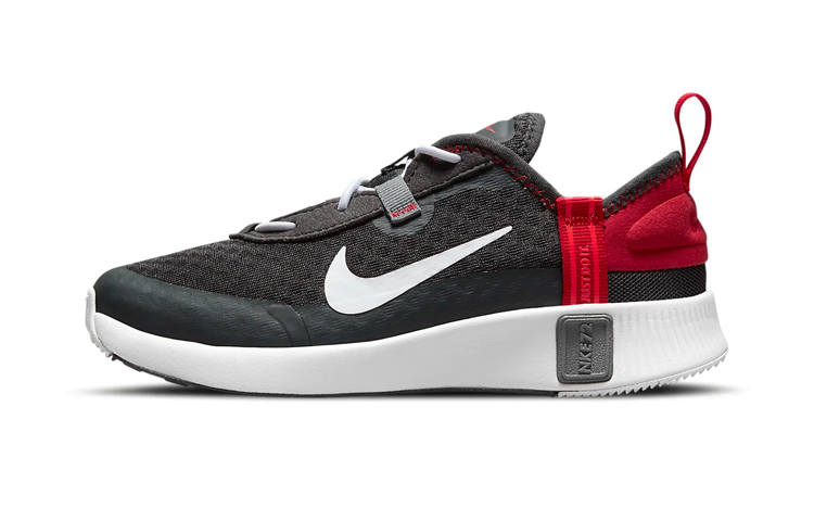 Nike Nike Reposto Anti Kick And Abrasion Resistant Low top Kids' Running Shoes Black Red Children Aged 3 7 Years Old