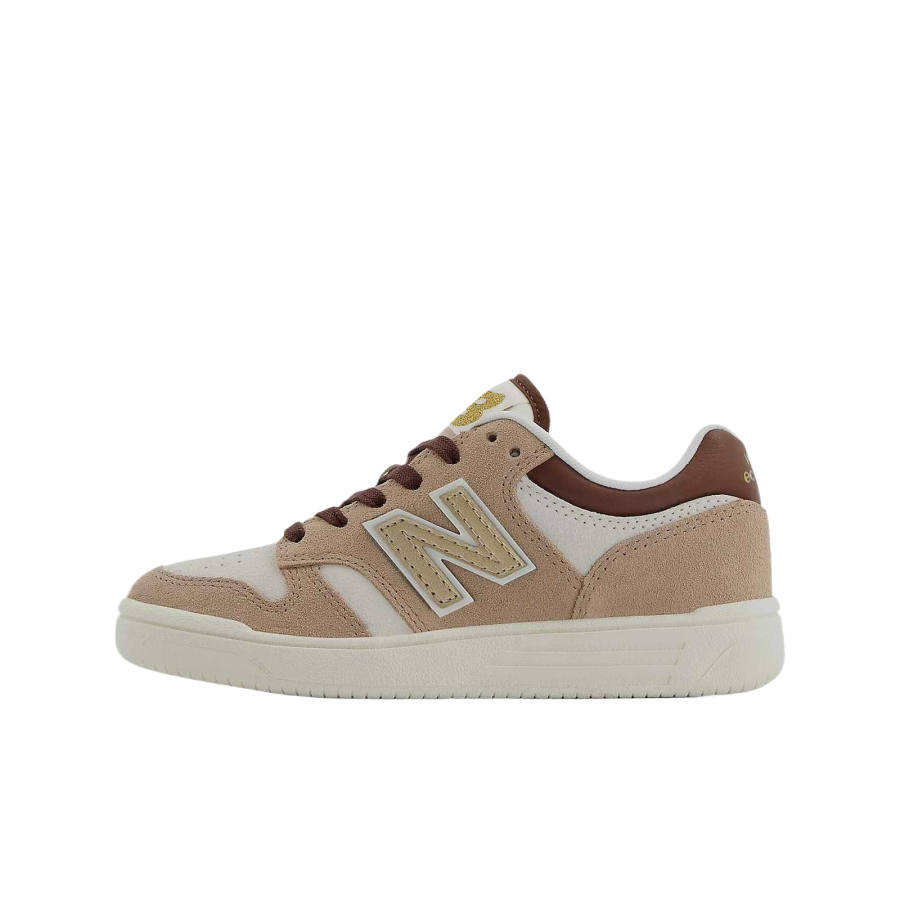New Balance New Balance NB 480 Abrasion Resistant Children's Basketball Shoes Light Brown/White/Beige Yellow