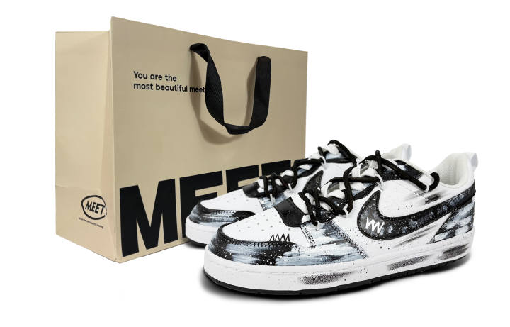 Nike Nike Court Borough Low top Kids' Skateboarding Shoes Black White Unisex