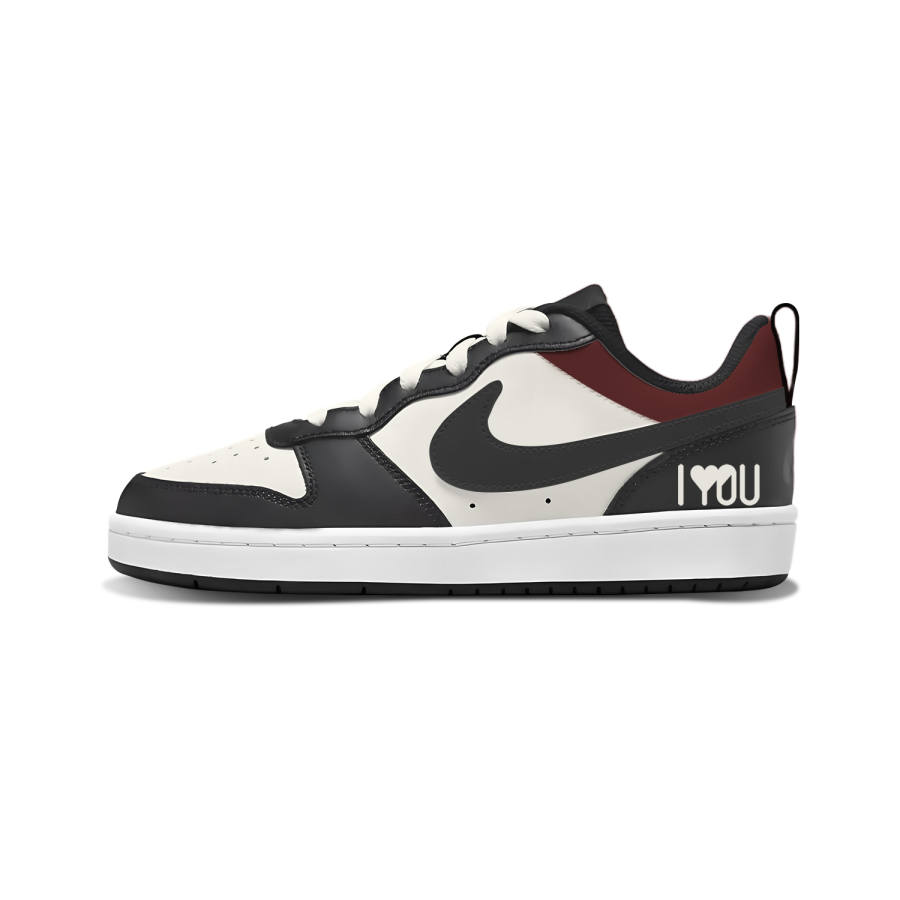 Nike Nike Court Borough My Love For You Synthetic Leather Slip Resistant Abrasion Resistant Low top Skateboard Shoes