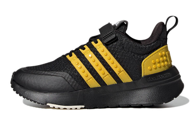 Adidas LEGO x Adidas Racer Tr 1.0 EL K Abrasion Resistant Low top Kids' Running Shoes Black Yellow Kids'