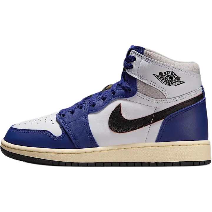 Jordan Jordan Air Jordan 1 High top Basketball Shoes White Blue Unisex