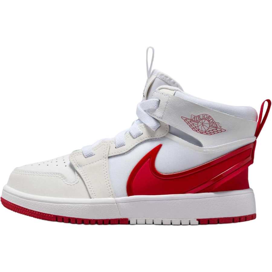Jordan Jordan 1 Basketball Shoes White/Black/University Red Kids'