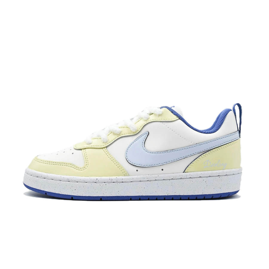 Nike Nike Court Borough LOW RECRAFT Kids' Skateboarding Shoes Light Yellow Teenagers