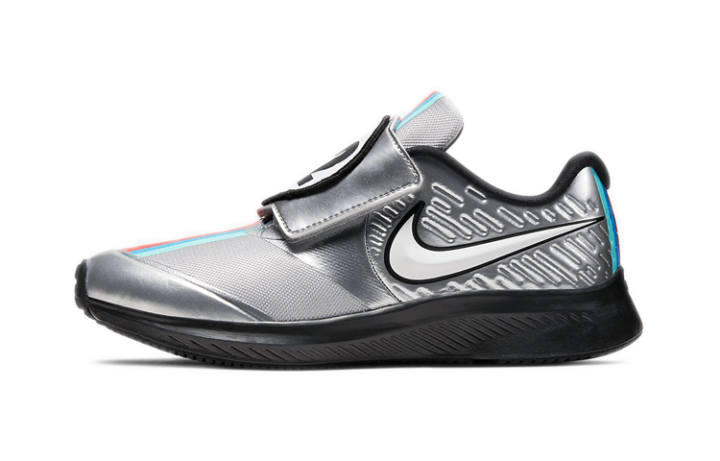 Nike Nike Star Runner 2 Auto PSV Trendy Low top Kids' Running Shoes Metallic Silver Children Aged 3 7 Years Old