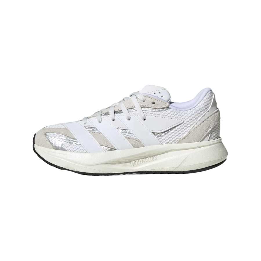 Adidas Adidas Textile, Leather Lightweight Cushioning Low top Kids' Running Shoes Cloud White Teenagers