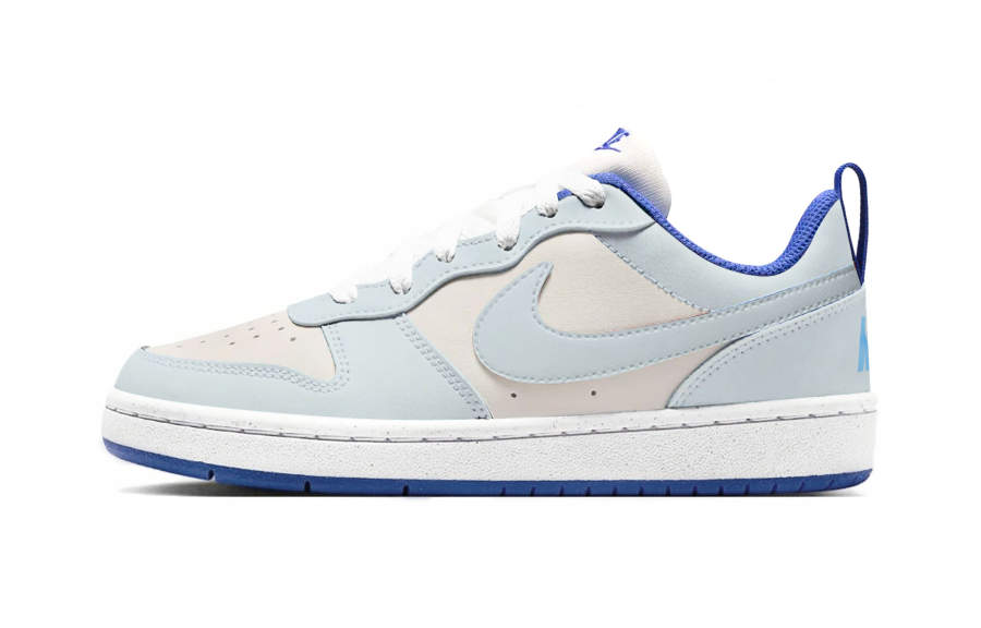 Nike Nike Court Borough Slip Resistant Abrasion Resistant Low top Kids' Skateboarding Shoes Sky Blue Teenagers