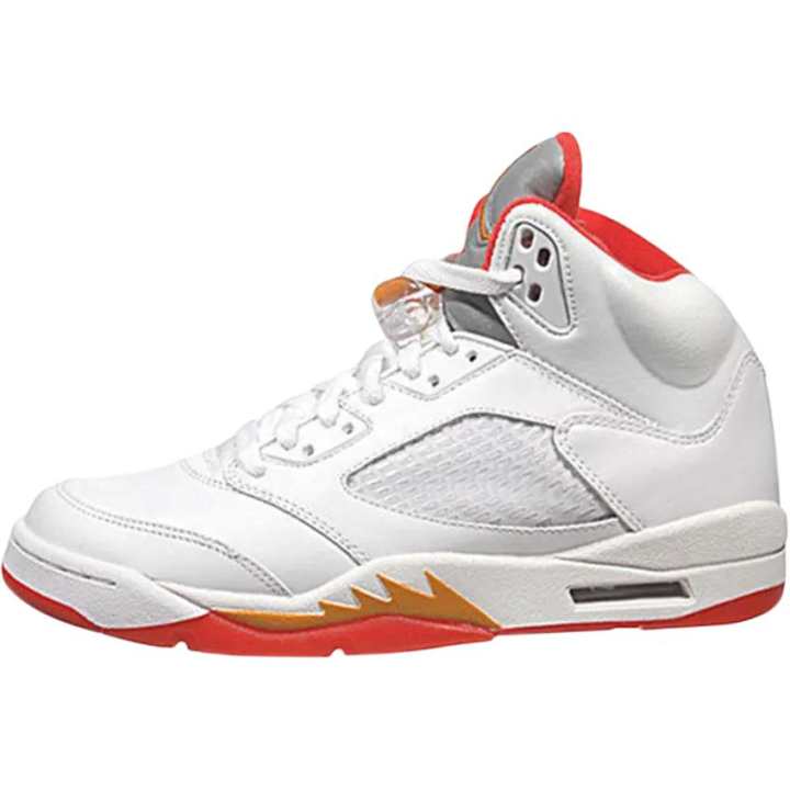 Jordan Jordan Air Jordan 5 Leather High top Basketball Shoes Kids'