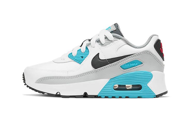 Nike Nike Air Max 90 Classic Kids Lifestyle Shoes White Blue Red Children Aged 3 7 Years Old