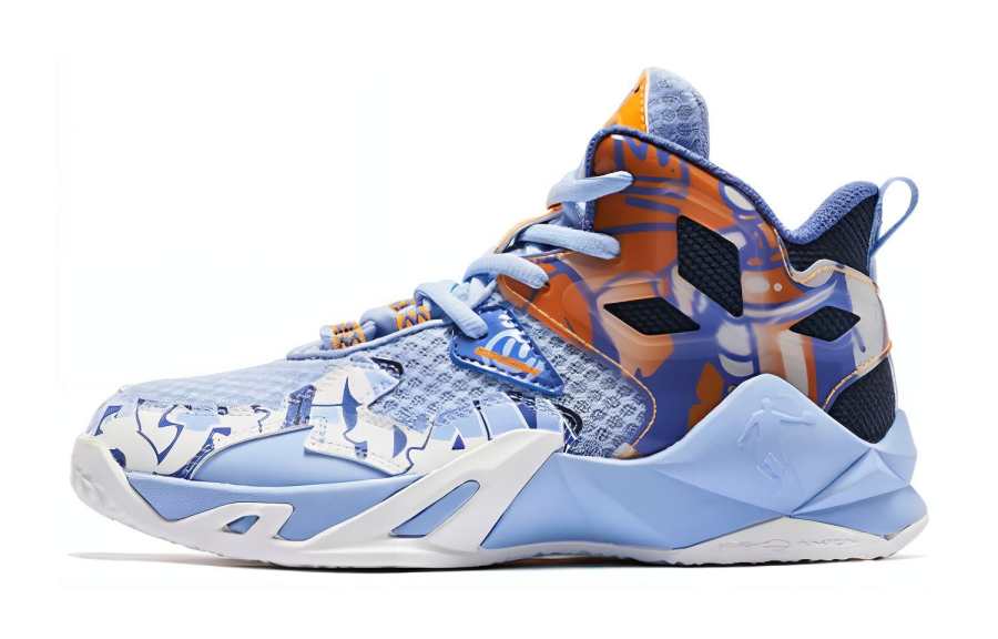 QIAODAN Slip Resistant Abrasion Resistant Low top Running Shoes Blue Teenagers