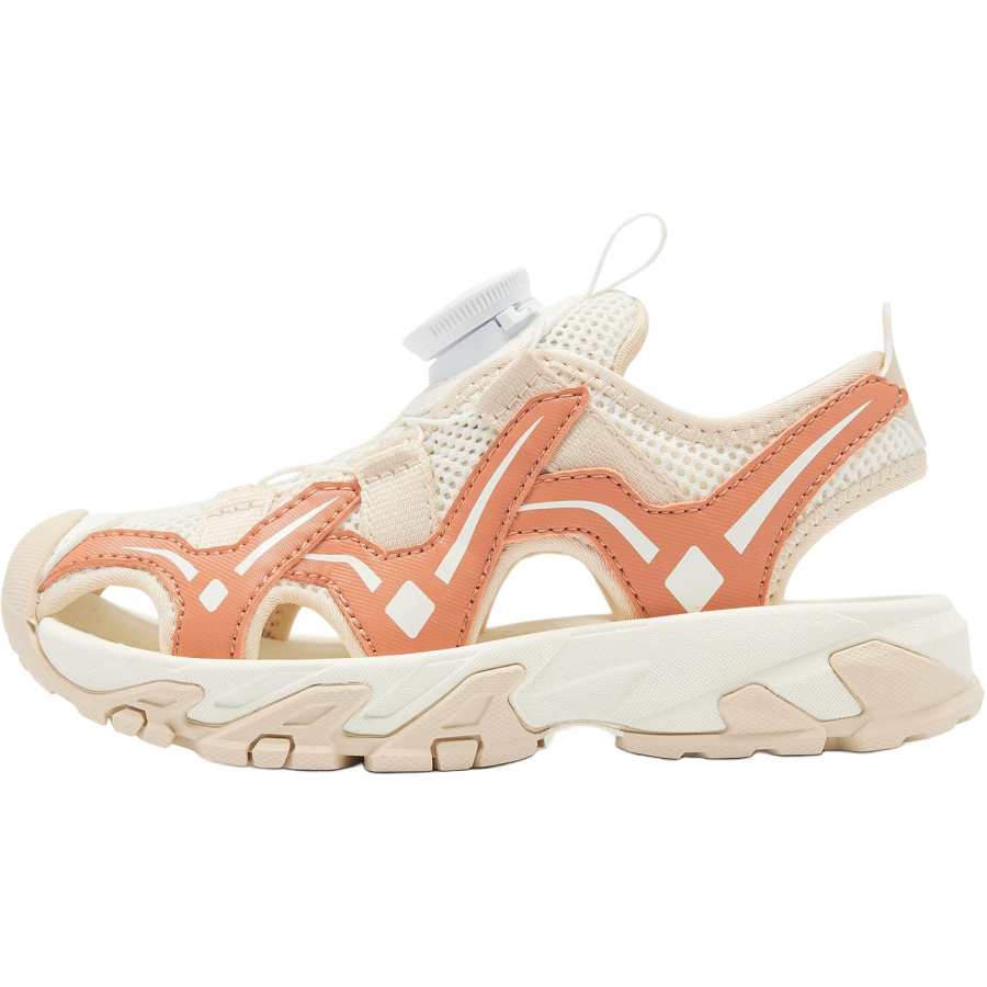 QIAODAN Slip Resistant Abrasion Resistant Low top Children's Sandals White Pink Children Aged 3 7 Years Old