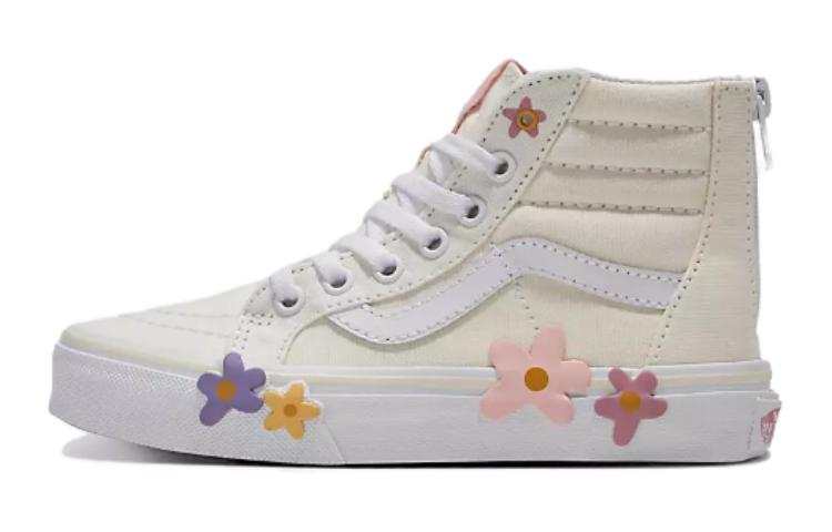 Vans Sk8 Hi Low top Kids' Skateboarding Shoes White Kids'