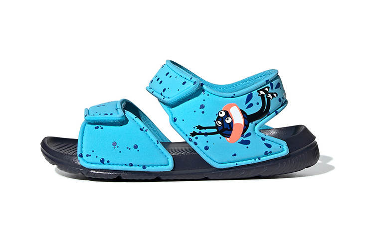 Adidas Adidas Altaswim Synthetic Leather Children's Sandals Blue Black Orange Children Aged 3 7 Years Old