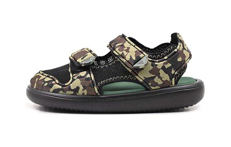 Adidas Adidas Water Sandal Ct C Children's Sandals Black Green Children Aged 3 7 Years Old