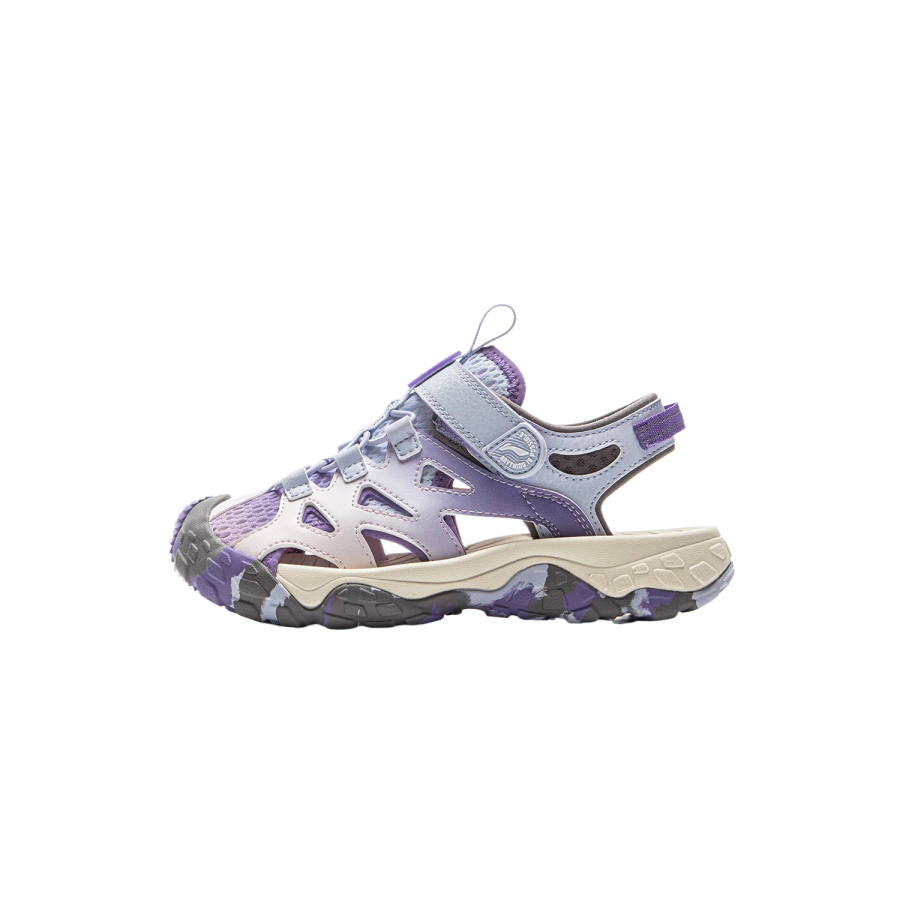 Li-Ning YOUNG LINING YOUNG Outdoor Children's Sandals Bellflower Purple Plain Purple Pink Light Dusk Blue Children Aged 3 7 Years Old