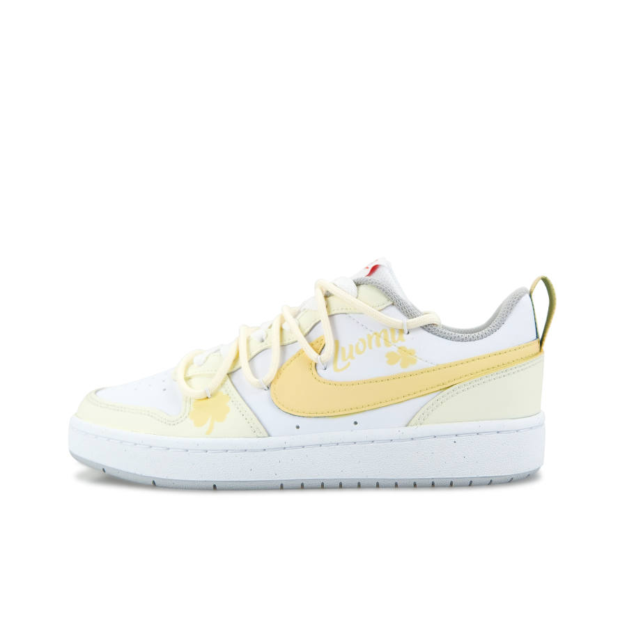 Nike Nike Court Borough Lucky Clover Synthetic Leather Slip Resistant Abrasion Resistant Slip Resistant Abrasion Resistant