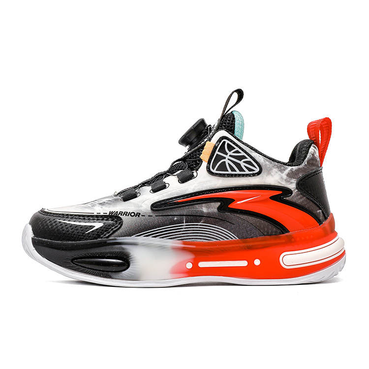 Warrior Synthetic Leather Slip Resistant Abrasion Resistant Low top Children's Basketball Shoes