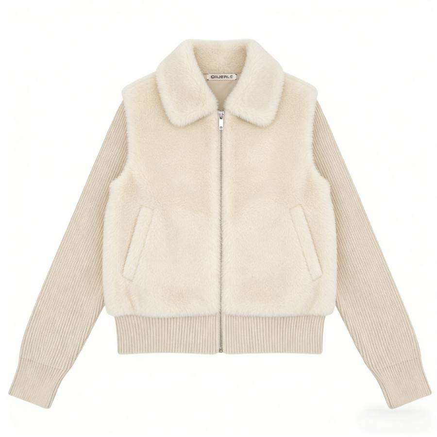 Qiuerle Velvet feel Coat Women's Gift Box Set Included