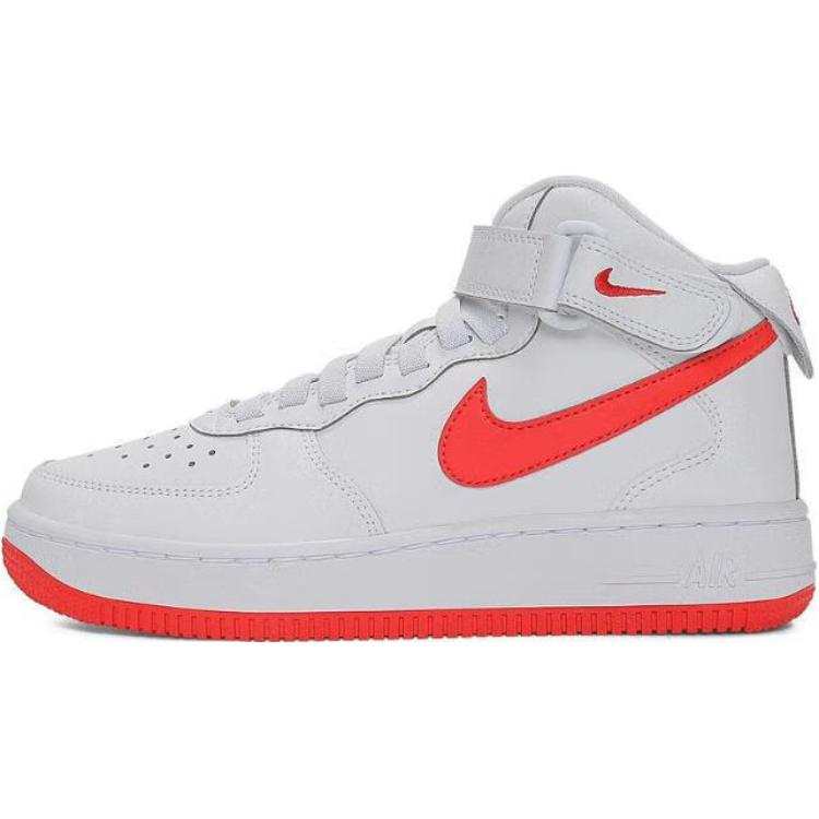 Nike Nike Air Force 1 Slip Resistant Abrasion Resistant Mid top Kids' Skateboarding Shoes White Kids'