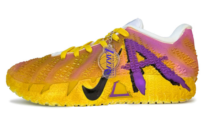 Nike Nike Ja Morant 3 Rebound Grip Low top Basketball Shoes Men's Purple Yellow