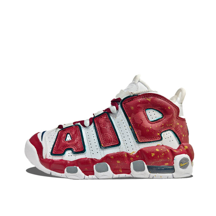 Nike Nike Air More Uptempo Prosperity*2 Synthetic Leather Slip Resistant Cushioning Abrasion Resistant Mid top